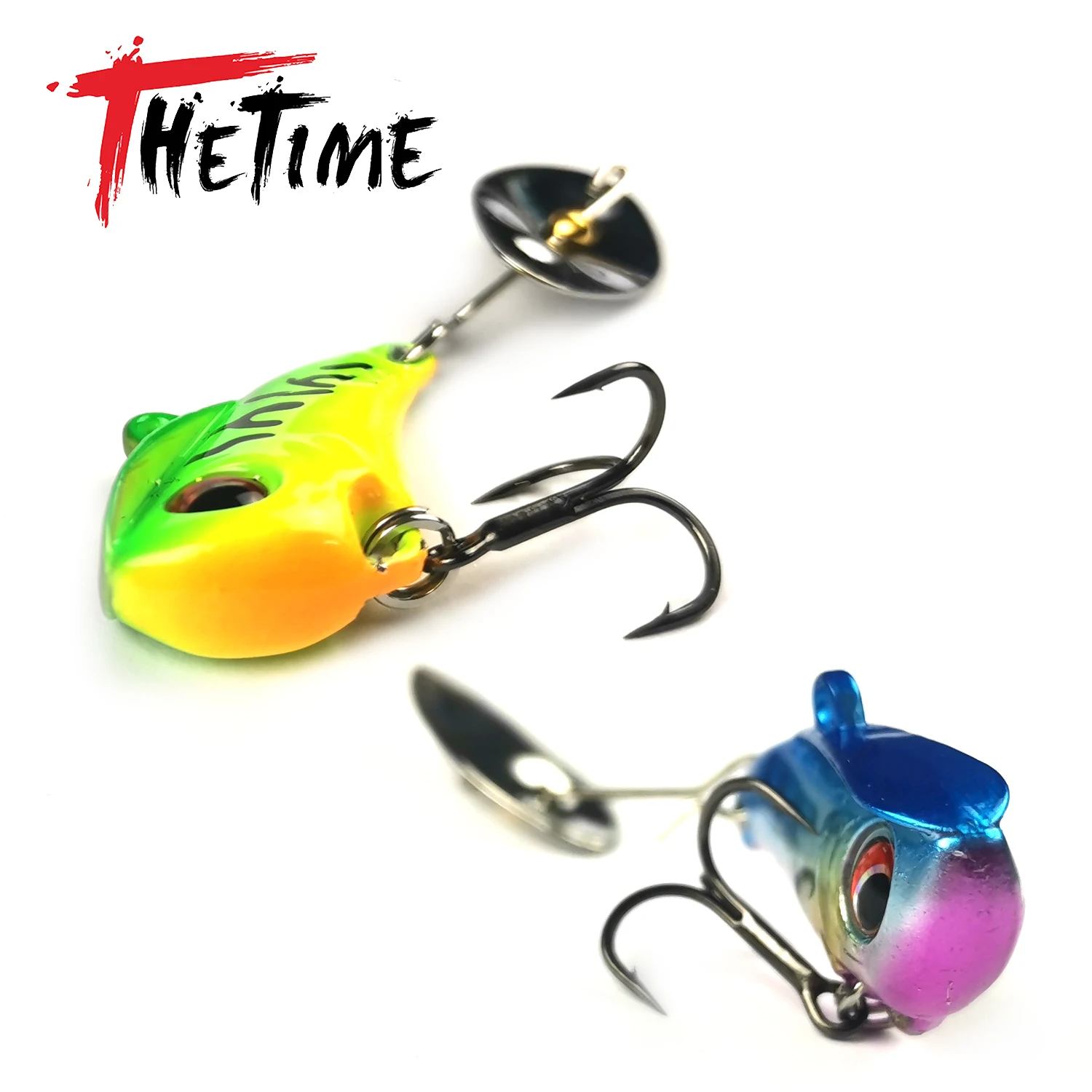 THETIME-señuelo giratorio de Metal para pesca de lubina, cebo Artificial con cuchara giratoria, Crankbait, plantilla vibratoria, JINLIN, VIB,