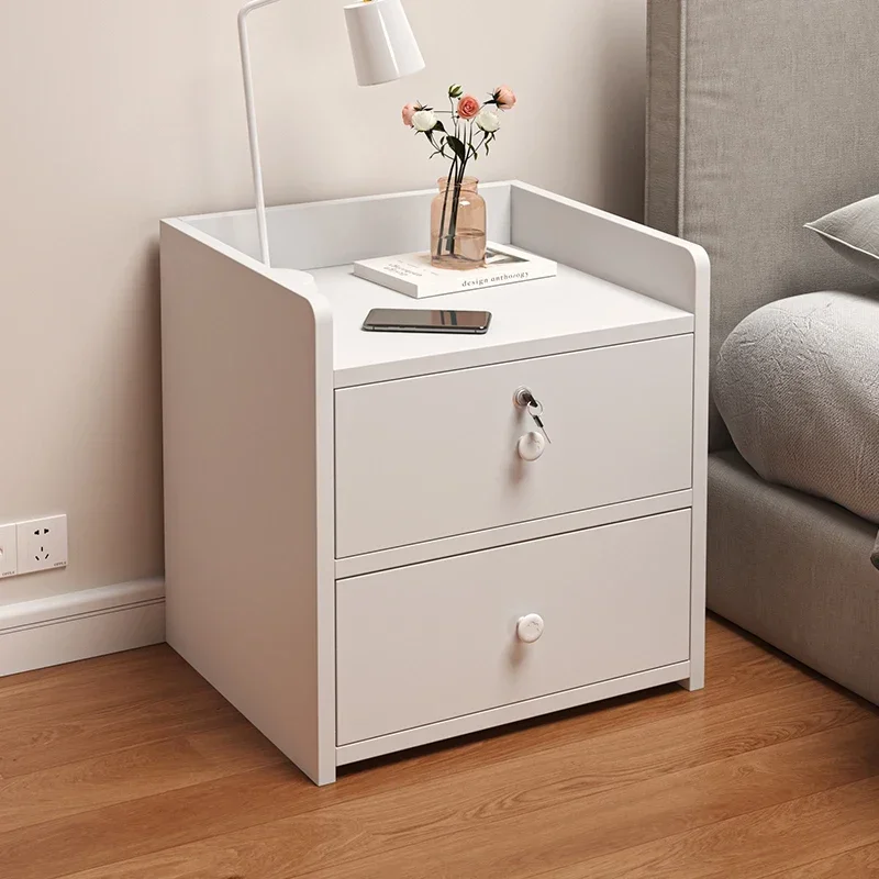 

Durable Mdf Tall Bedside Table Modern Drawers Nordic Floor Nightstands Unique Minimalist Bedroom Storage