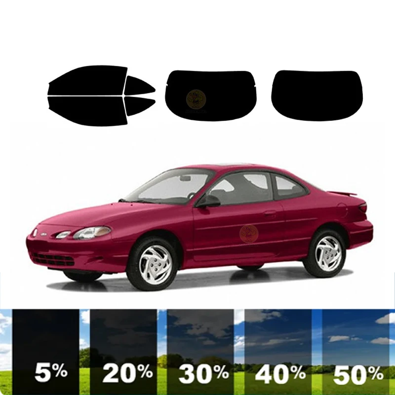 precut Removable Window Tint Film For Car 100% UVR 5%-35%VLT Heat Insulation Carbon ﻿For FORD ESCORT ZX2 2 DR COUPE 1998-2003