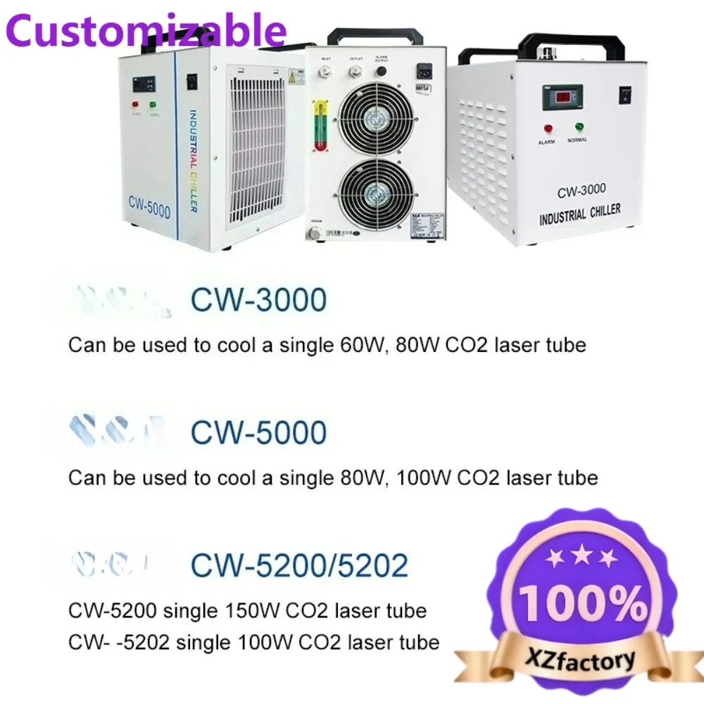 Factory Direct 2026 Industrial chiller 220v Co2 laser tube cooling numerical control spindle motor industry