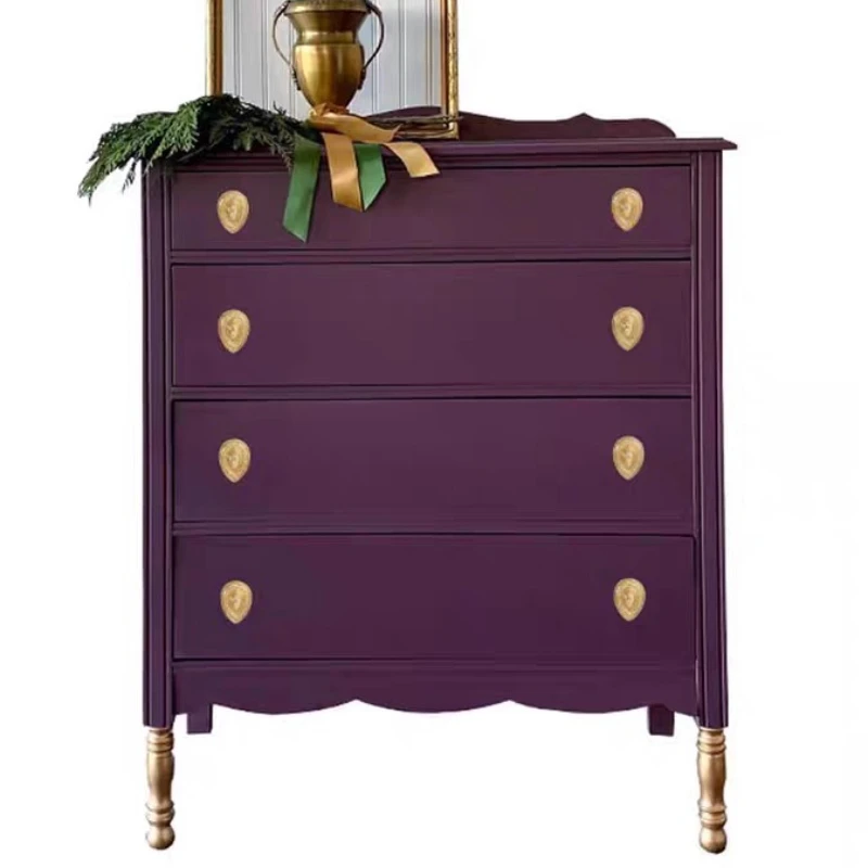 

Solid wood carving flower chest cabinet personality art drawer porch locker