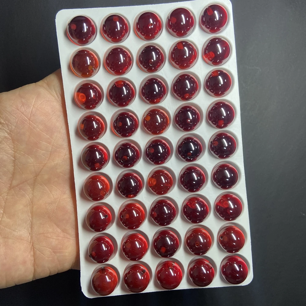 3-12mm Red CZ Beads Synthetic Cubic Zirconia Round Ball Beads Zircon Gemstone With Full Hole