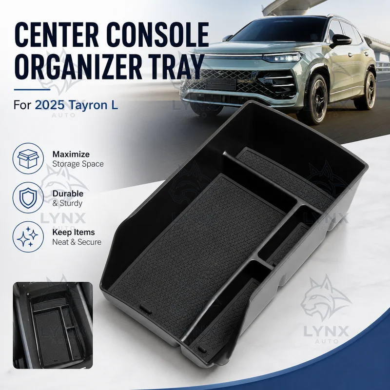 For 2025 Tayron L Center Console Armrest Storage Box Car Organizer Tray Interior Accessories Modification Parts