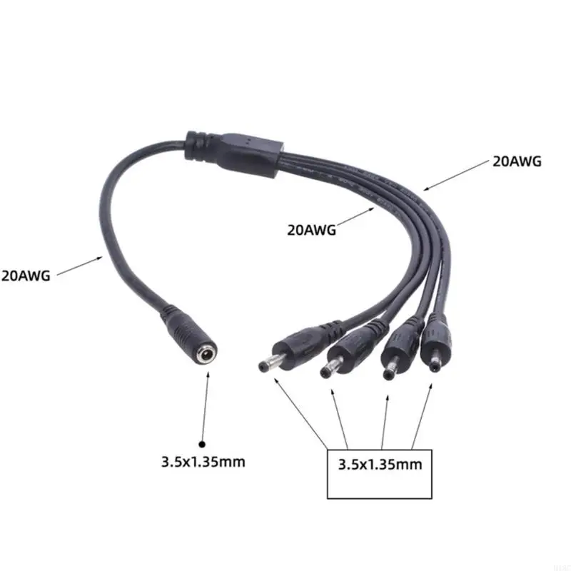 918C 3,5 35mm Dây kết nối camera quan sát từ nữ sang nam Dây nối nguồn cho quạt