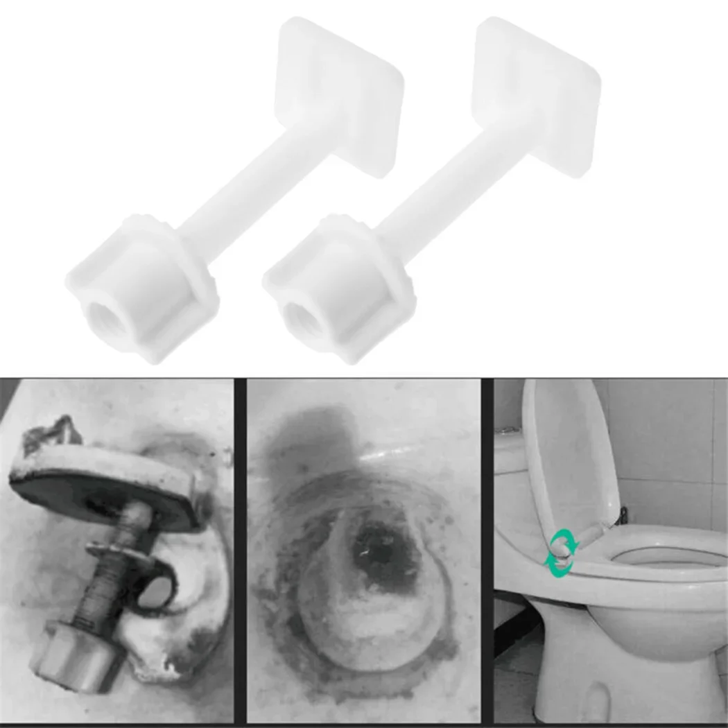 

2Pcs 6.7x2.7x2.7cm Plastic Toilet Seat Hinge Bolt Fitting Screw Nut Washers Kit For Home Bathroom Accessories