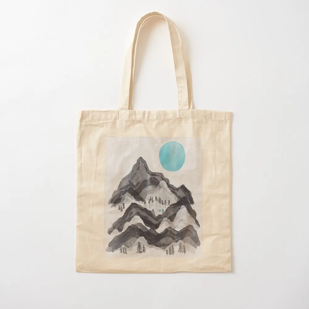 The Sun in Moon Lake... Tote Bag shopper bag women Shopping bags custom fabric bag shoping