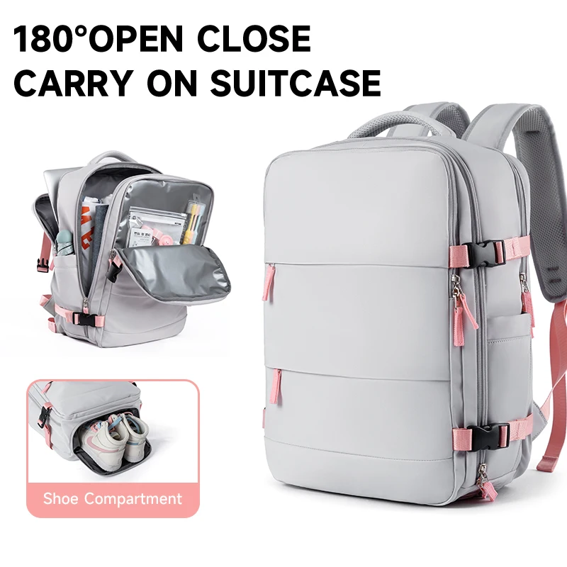 Travel Backpack Mochila Large 17 Inch Laptop Bags Man Multifunctional Waterproof Lightweight Airplane Backpack With Shoes Pocket