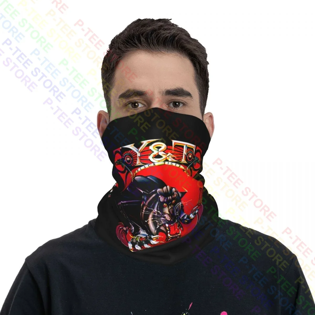 Y&T Black Tiger American Hard Rock Heavy Metal Band Neck Gaiter Bandana Scarf Face Mask Summer