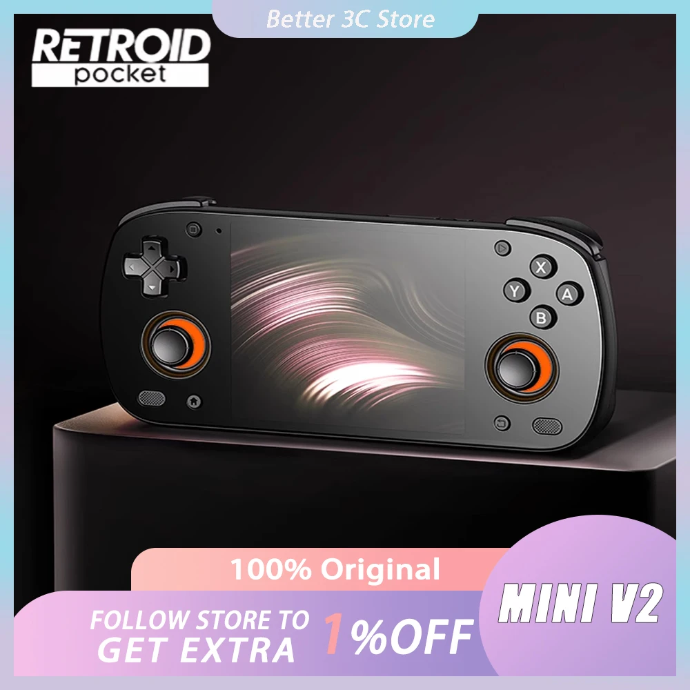 

Retroid Pocket RP MINI V2 Handheld Game Console 3.92" Screen 1080P AMOLED 4000mAh Hall-Effect Joystick SD865 Game Consoles Gifts