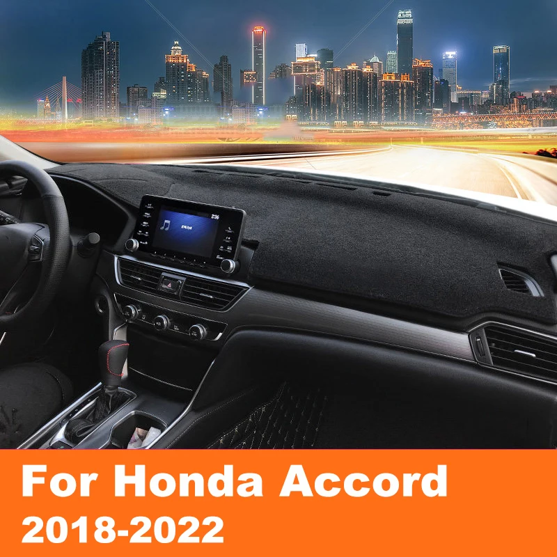 

For Honda Accord 10th 2018-2022 Car Dashboard Cover Mat Avoid Light Pad Instrument Platform Dash Board Cushion Carpet Protector