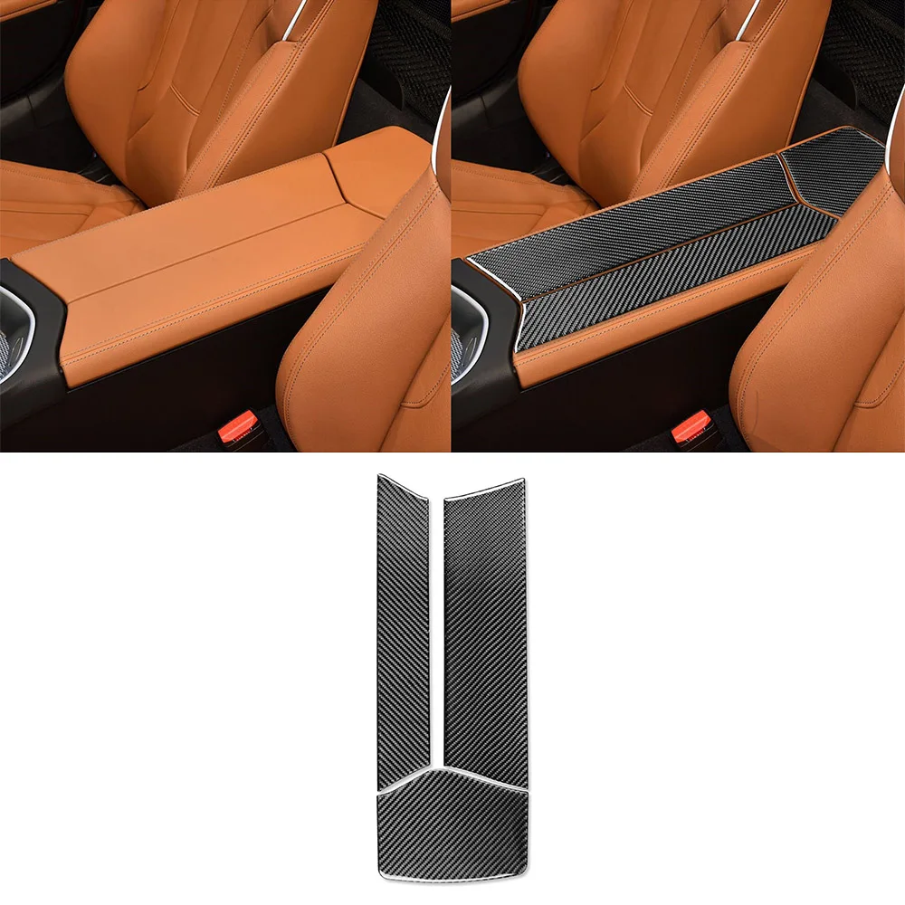 

Armrest Box Panel Decoration Trim Cover Sticker Carbon Fiber Car Interior Mouldings Accessories for Z4 G28 2019 2020 2021 2022