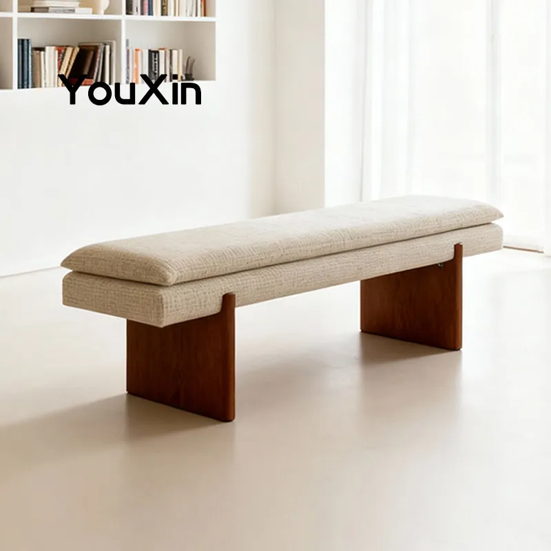Retail Store Dining Stools Designer Bedroom Nordic Minimalist Dining Stools Wood Fabric Materials Home Furniture Banken ZYCD