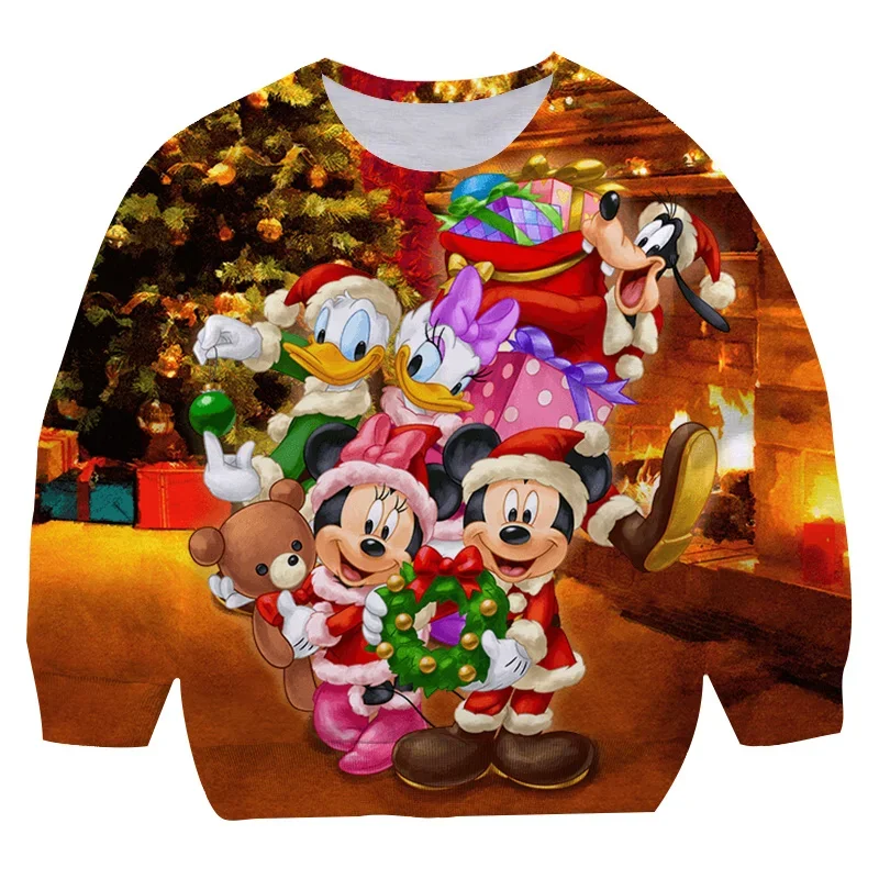 Children's Minnie Mouse Sewatshirts For Baby Girl Boys Pullover Sewatshirts Cartoon Children's Boys Mickey Mouse Clothings 1-14Y