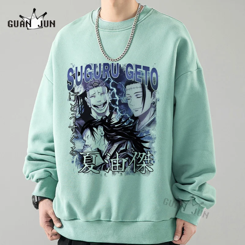 Jujutsu Kaisen Sweatshirts for Adult Men Anime Suguru Geto Gojo Graphic Pullover Tops New Fashion Unisex Harajuku Loose Hoody