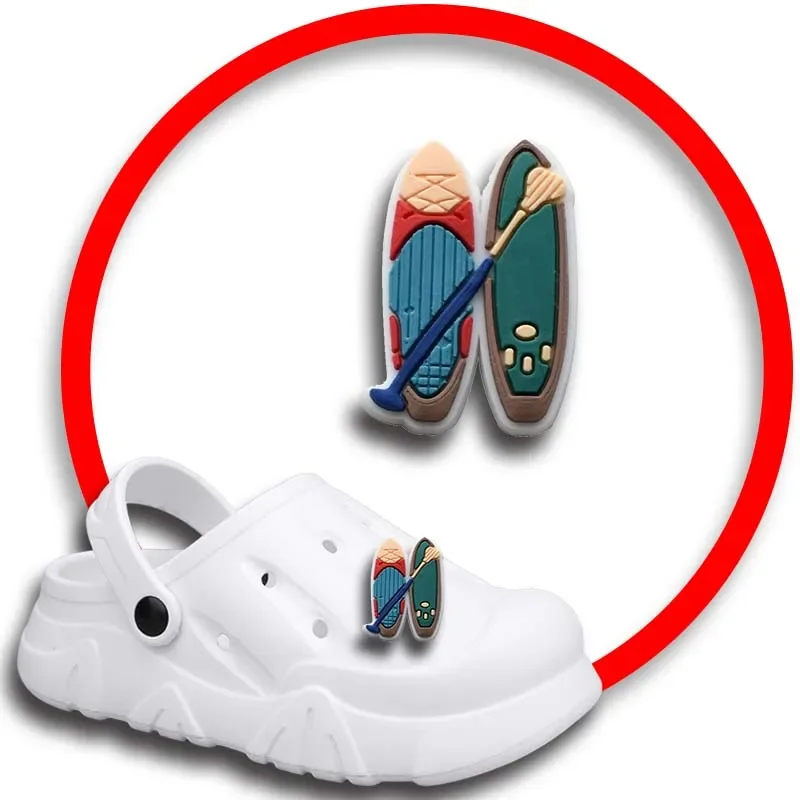 Paddling Swimming Shoe Charms for Crocs Sandals Women Clogs Pins Shoe Decorations Accessory Men Badges Kids Shoes Accessories