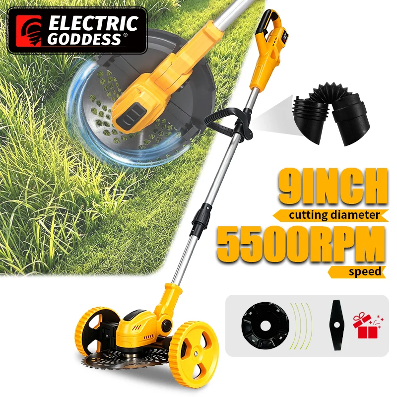 Cordless Electric Lawn Mower Foldable Garden Grass Cutting Trimmer Garden Power Tools for Dewalt 20v Battery Pin