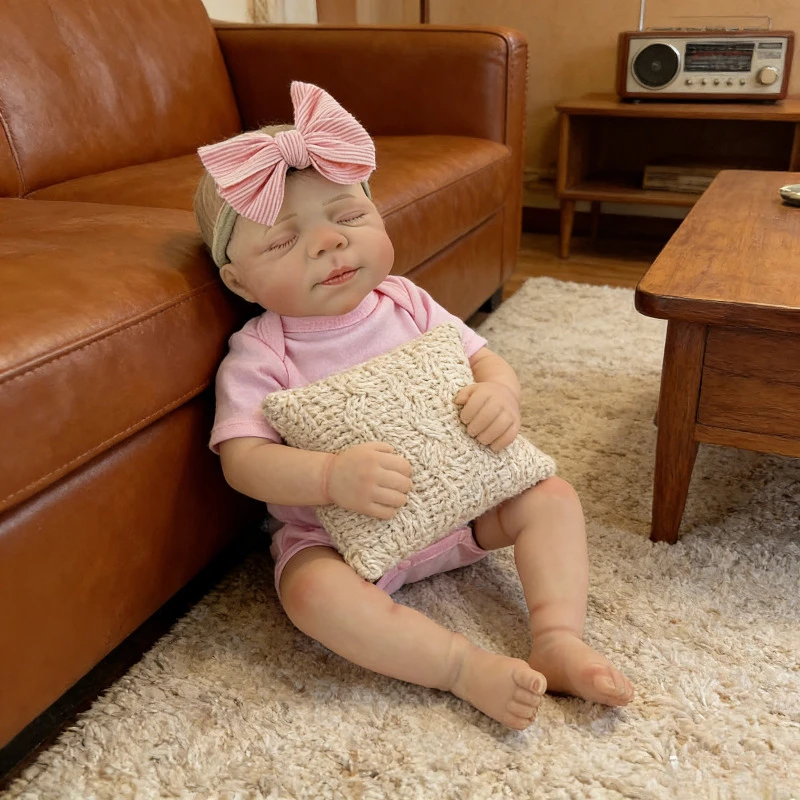 

19-дюймовая (48 см) кукла ручной работы, раскрашенная вручную, Паскаль, полностью виниловое тело, девочка-малышка, Бебе