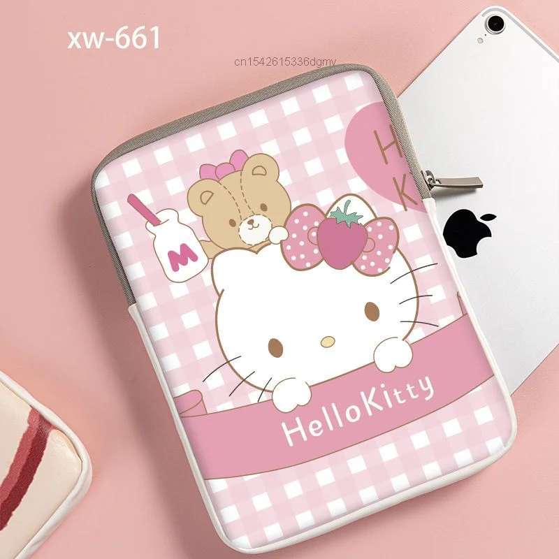 Sanrio Hello Kitty Cute Cartoon Laptop Tablet Inner Case Bag Ipad 7.9 9.8 10.2 11 Inch Sleeve Pouch For Macbook Ipad Pro 2021