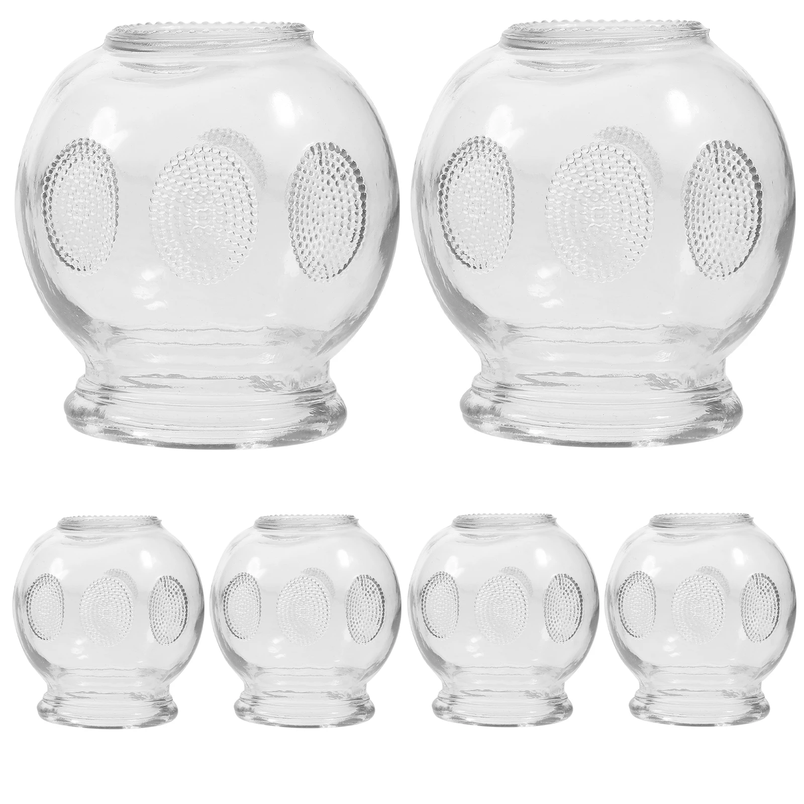 

6 Pcs Glass Cupping Tools Massager Kit Cups for Scraping and