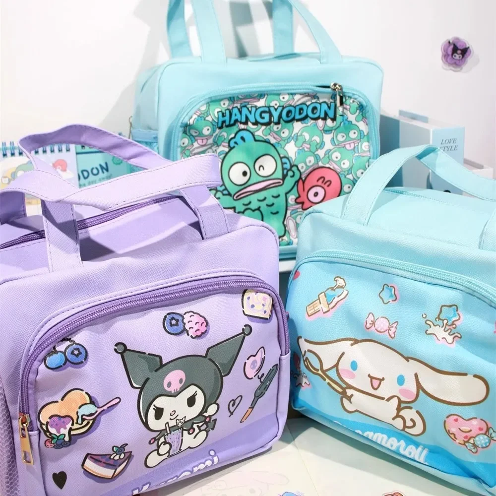 

Cute PU Portable Lunch Box Bag Yugui Dog Student Children Kulomi Office Workers Bring Rice Bento Zipper Mommy Bag