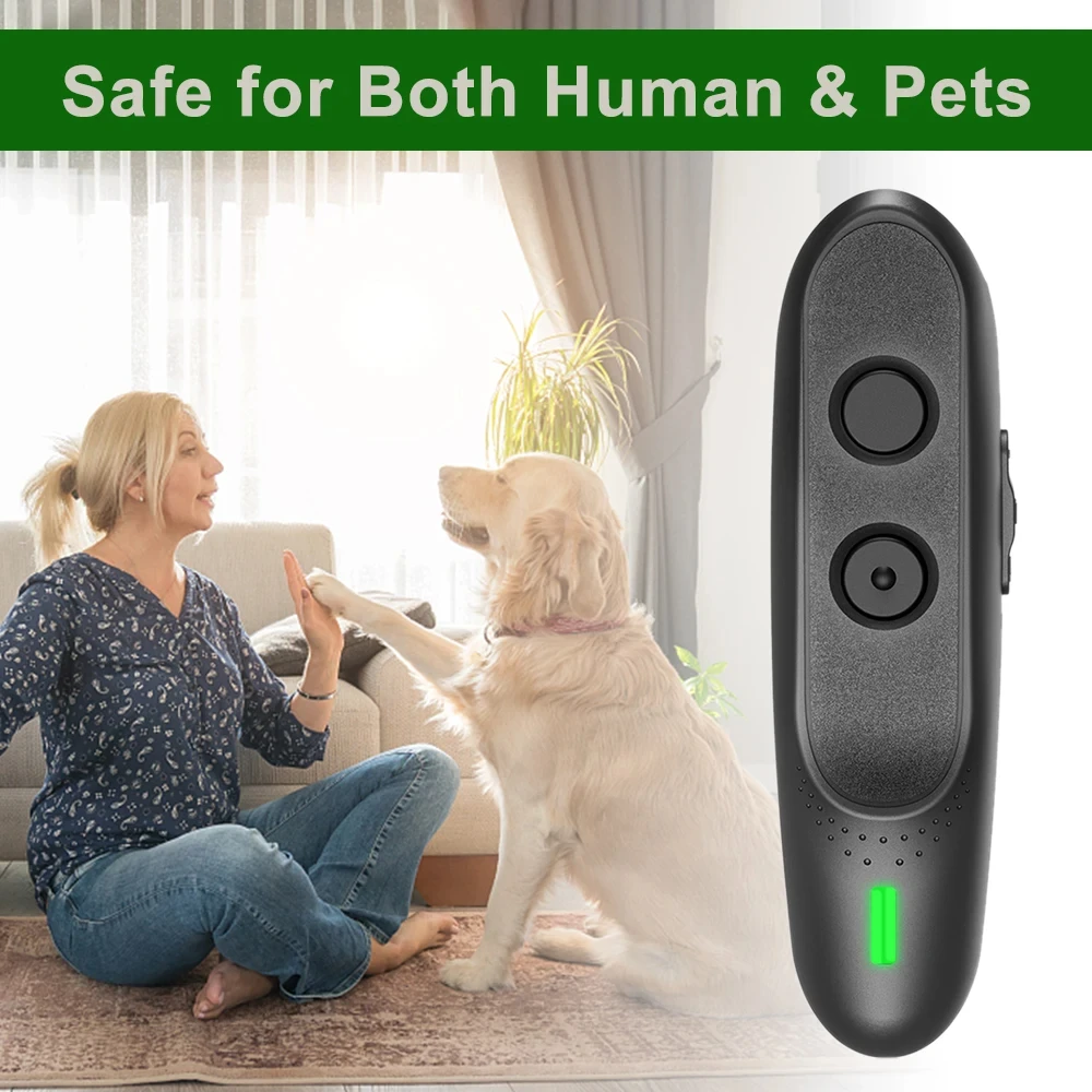 Ultrasonic Dog Repeller Dog Bark Deterrent Devices Rechargeable Portable Multifunctional Anti-Noise Anti-Barking Pet Dog Trainer