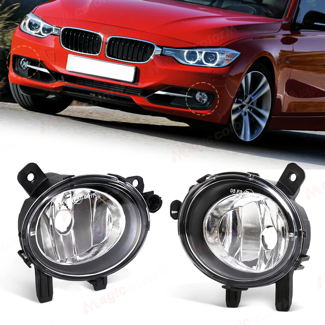 bmw-3シリーズ-2014-2019-f30-f31-f34-f35-2012-2013用フォグランプアセンブリ-ハロゲン（バルブなし）-63177248911-63177248912
