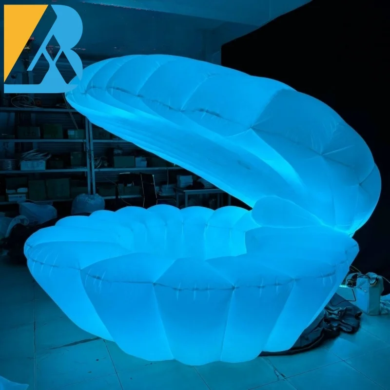 Inflatable Manufacturers LED Lighting Air-blown Giant Sea Shell for Event Decor and Rentals Toys