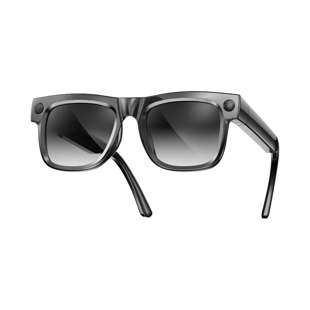 AI Smart Glasses for Camera Video Photo Capture Real-Time Translation Recording Glasses Open-Ear Audio Object Recognition Black