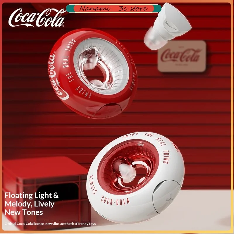 Nuevos auriculares Bluetooth Coca-Cola T12 9mm diafragma compuesto colaboración diseño de Donut cómodo ajuste intrauditivo para uso prolongado