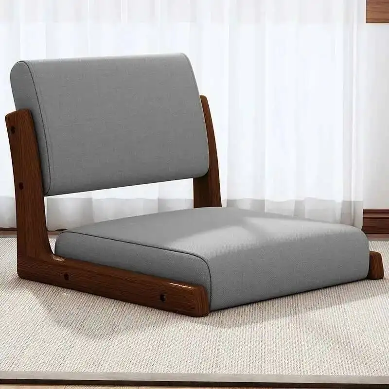 

bay Bed chair Tatami wood chair Solid window seat floor and room chair Footless legless Japanese backrest stool Home Furniture
