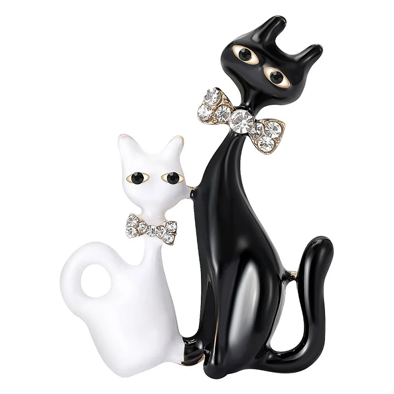 Wuli & baby, симпатичная Женская Двухцветная ретро-брошь в виде банта, животного, Повседневная брошь, булавки, подарки