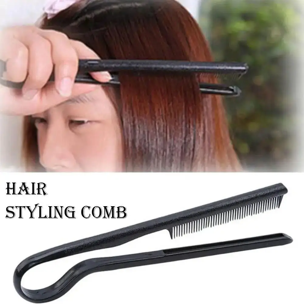 

V-образная расческа-выпрямитель для волос, портативная расческа для укладки волос, расческа для отделки грязных волос, расческа для выпрямления волос, парикмахерская
