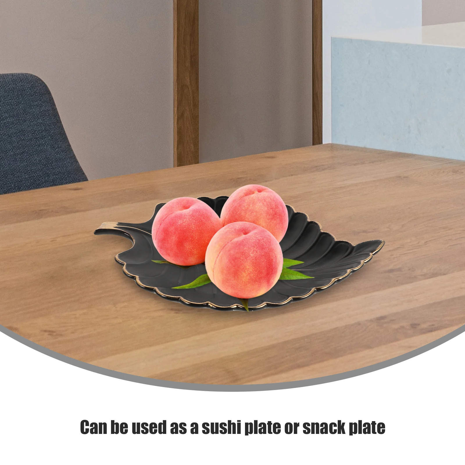 

Leaf Shape Ceramic Tray Elegant Trim Jewelry Dish Key Tray Entryway Table Decor Small Decorative Serving Plate