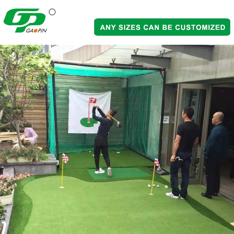 3m X 3m X 3m Indoor e Outdoor durevole Golf Swing Cage Heavy Duty Practice Chipping Net per la pratica del Golf