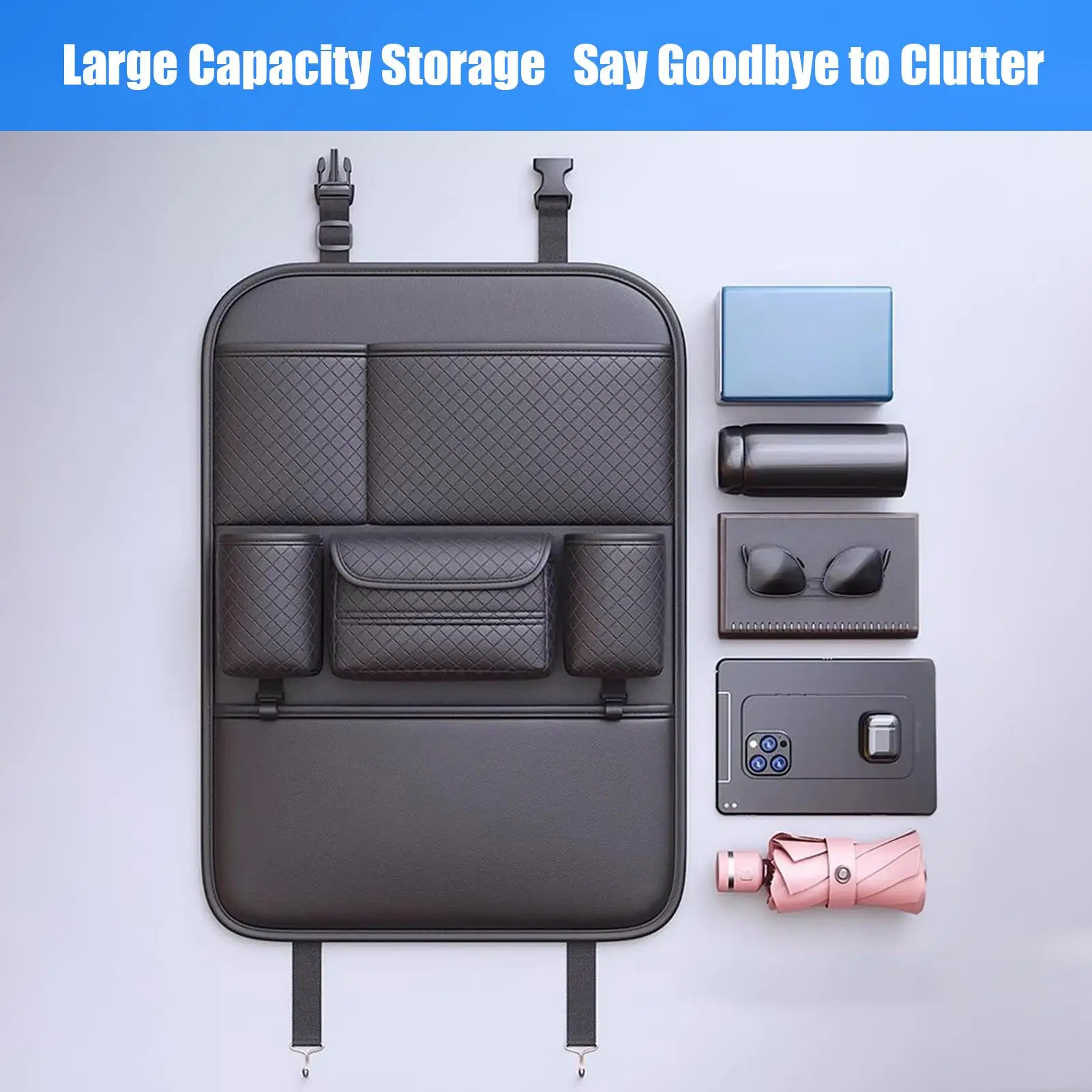 

Behind Seat Car Organizer Large Capacity Automotive Interior Storage With Tablet Holder Car Seat Back Protectors For Vehicles