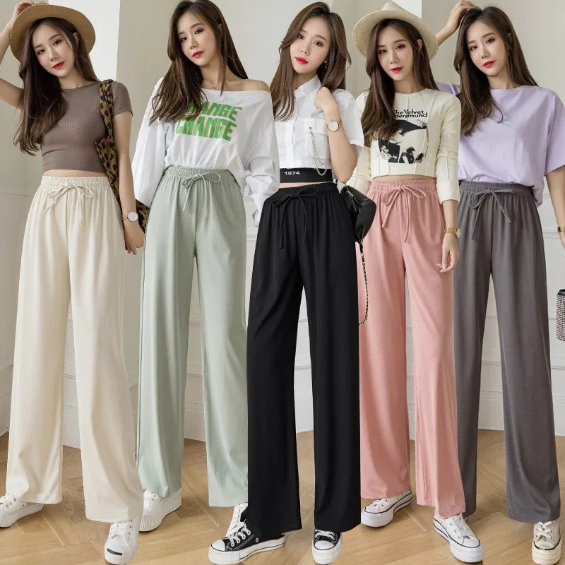 

Women's Jogging Sports Pants Thin Material Seven/Nine Points Length Boting Trousers for Spring Season No Brand Registered
