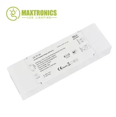 SKYDANCE 1/0-10V Dimmable LED Driver Constant Voltage 40W/75W 12V/24V PWM AC Push-Dim Power Suppl for Single Color LED Strip