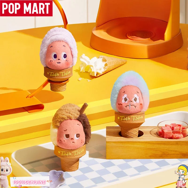 

POPMART Twinkle Twinkle Moon Gelato: Плюшевый брелок-сюрприз, мягкая кукла-мороженое, милый подвесной декор, коллекционный подарок