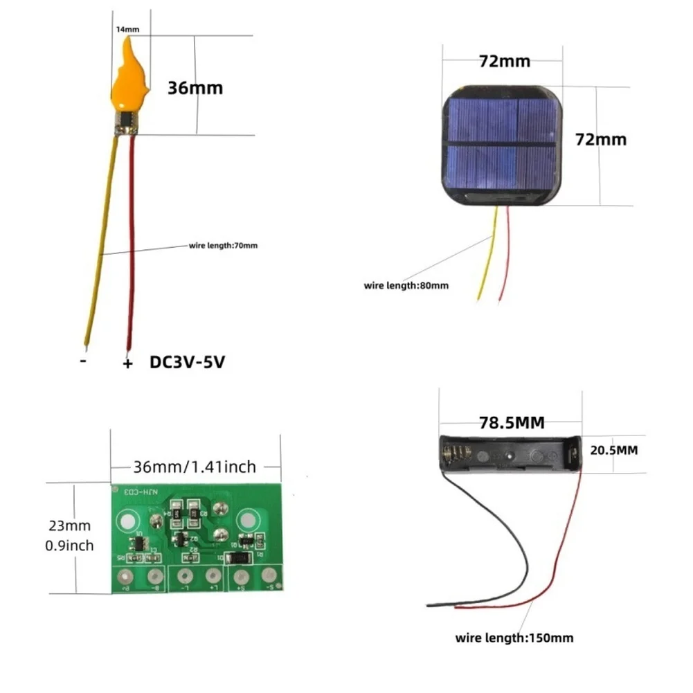 Simulation Flame Bulb Solar Candle Light For Outdoor Gardening Realistic Flickering Effect Compact And Portable