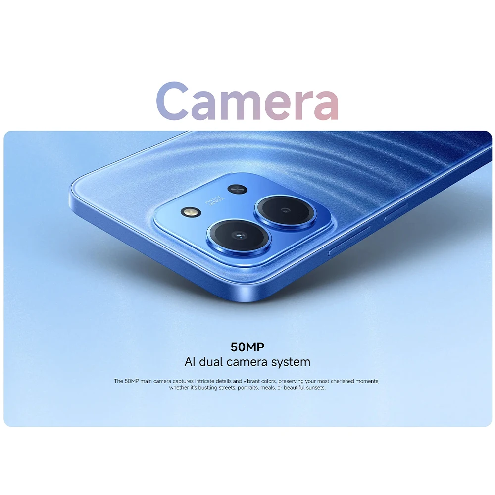 الإصدار العالمي Redmi 15C 4GB 256GB 6.9 "عرض 33W FastCharging 6000mAh 120HZ USB Type-C تسجيل الفيديو 1920x1080px NFC