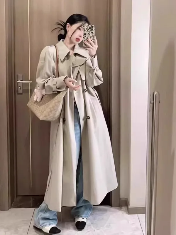 Chaqueta Cortavientos Informal para Mujer, Estilo Británico, Nueva Colección de Primavera-Otoño, Súper Linda, Mezcla de Algodón