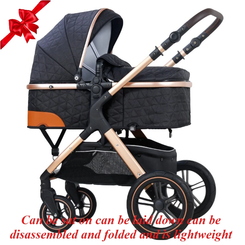 

Коляска для новорожденных Высокий пейзаж может сидеть и лежать Легкий складной амортизатор Двусторонний