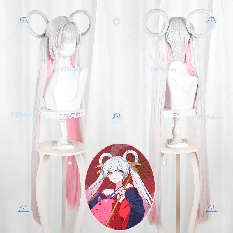 

Парик для косплея Аниме Ячио Рунами, парик с двумя хвостиками, длинные волосы, парик для ролевых игр Ячио, парик для Хэллоуина, для взрослых женщин