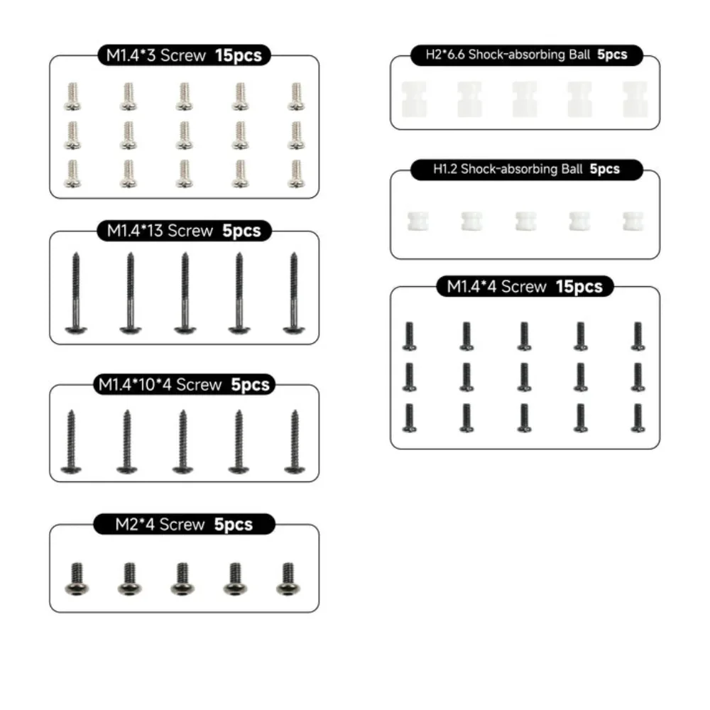 BETAFPV Kit d'assortiment de vis pour drone, vis de rechange pour Pavo20 Pro Meteor75 Pro Air65 Air75 Cetus X FPV Whoop