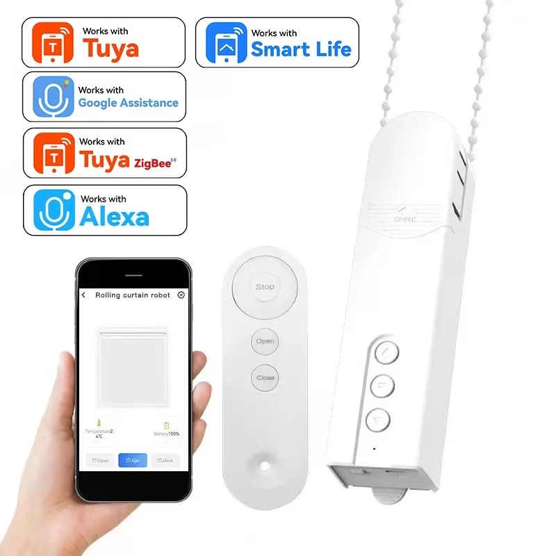 

Smart Motorised Blind Automatic Electric Roller Shutter Shadows Robot Driver for Tuya Zigbee Google Alice Alexa Voice Control