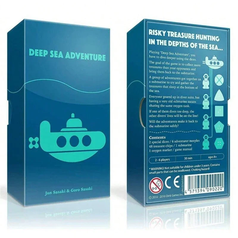 

1pc "Deep Sea Adventure" Family Gathering Game Card,Fun Card Game,Party Board Games