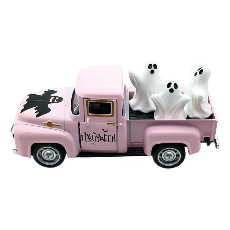 Vintage Geister-LKW-Legierungsskulptur, Halloween-Thema, Zuhause, Schreibtisch-Dekoration, Geschenk