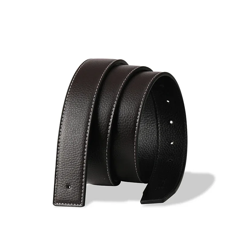 High-Quality Adjustable Strap, 3.8cm PU Leather No-Buckle Belt - Unisex Smooth Pin Fastening Waistband for Men & Women image 3