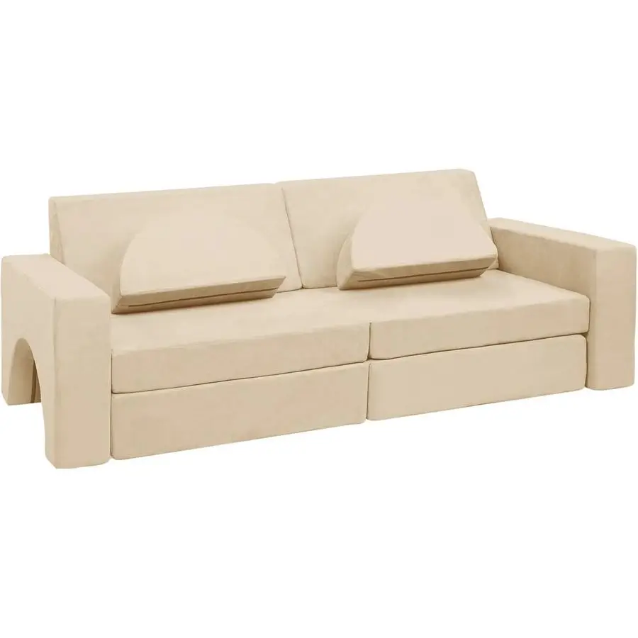 

Модульный детский игровой диван, 10 шт. детский секционный диван, игровой набор с творческой мебелью для творческих детей, спальня для малышей-подростков Fu