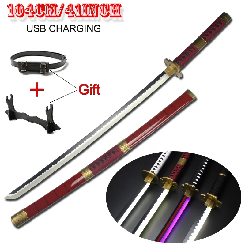 Nouveau LED éclairer Roronoa Zoro Katana épée Yubashiri Sandai kitetsu cadeau d'anniversaire